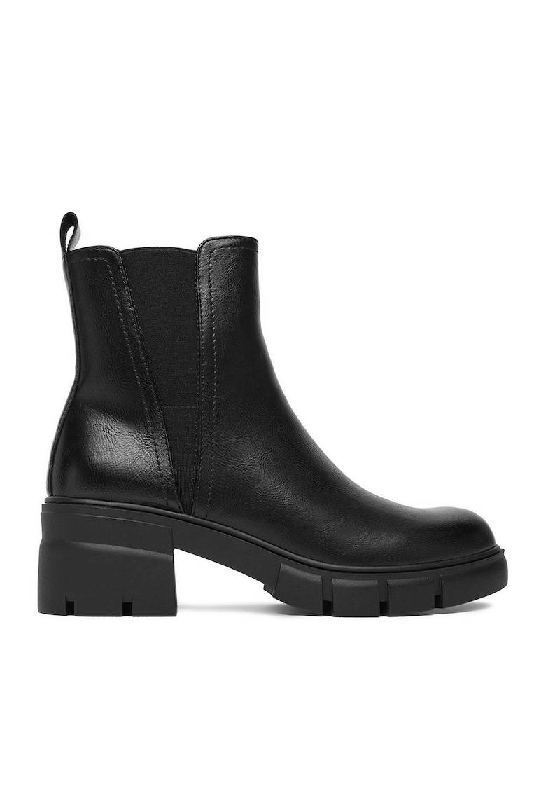 Botine dama Textil - Negru - Negru