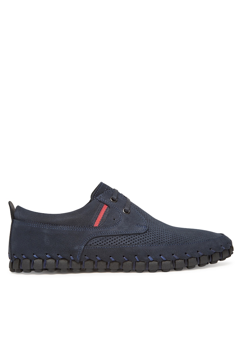 Pantofi barbati - pantofi - piele naturala - 98987 - Albastru