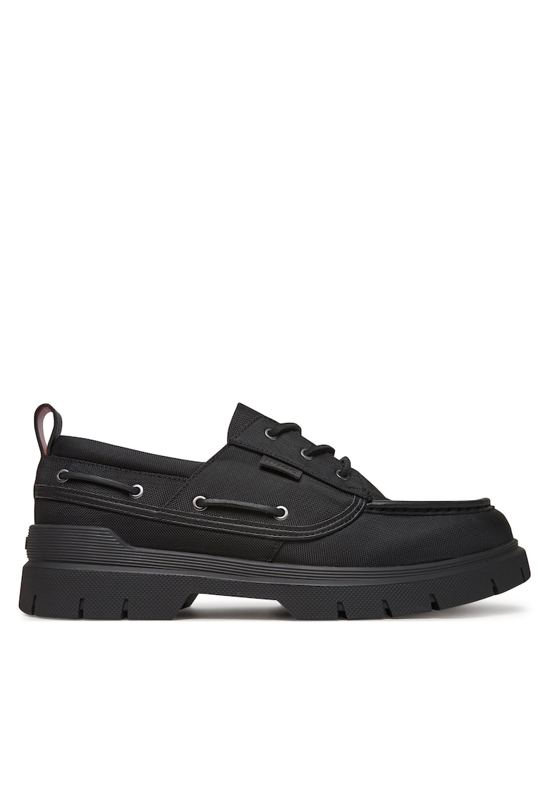 Pantofi barbati - semi-incarcate - piele ecologica - negru -