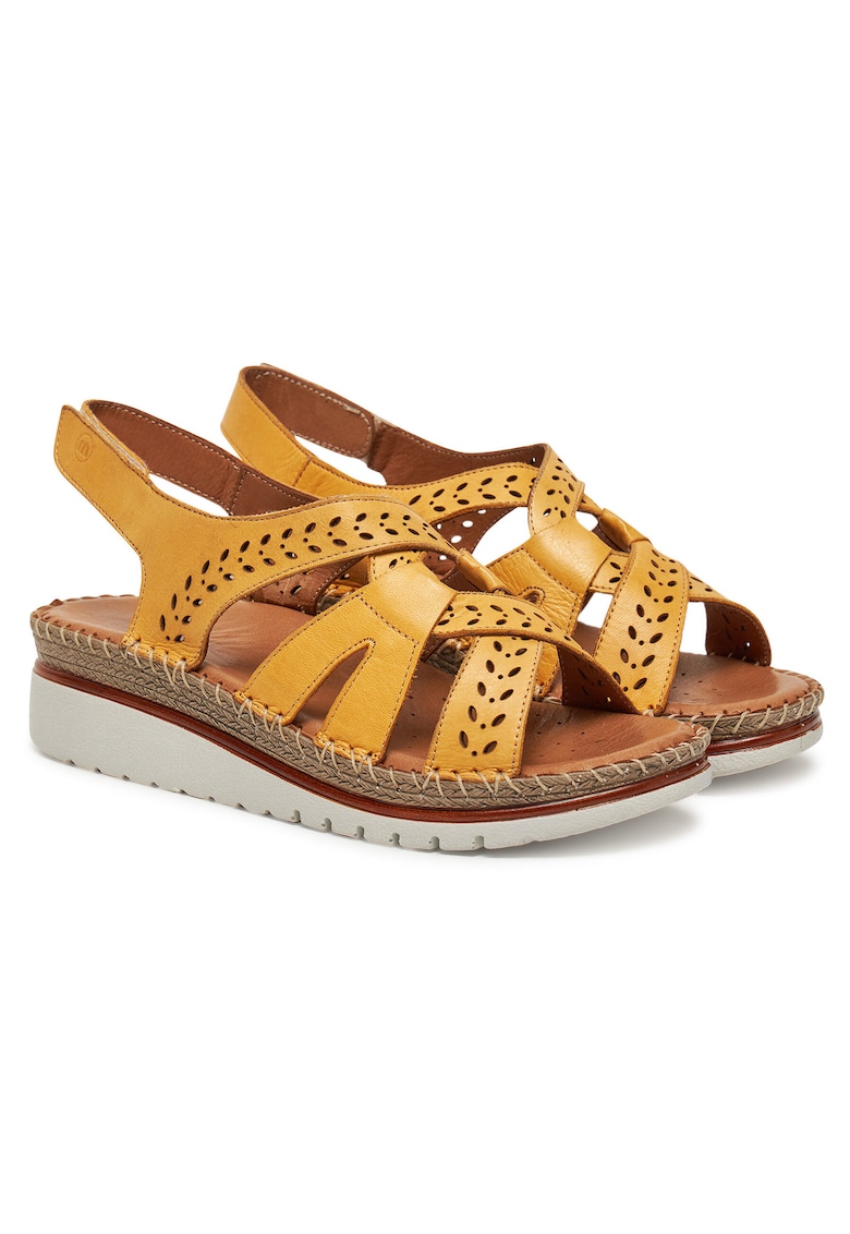 Sandale dama - Gelb 06 - piele naturala - galben