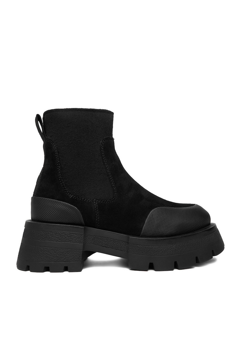 Botine dama Piele naturala - Negru - Negru