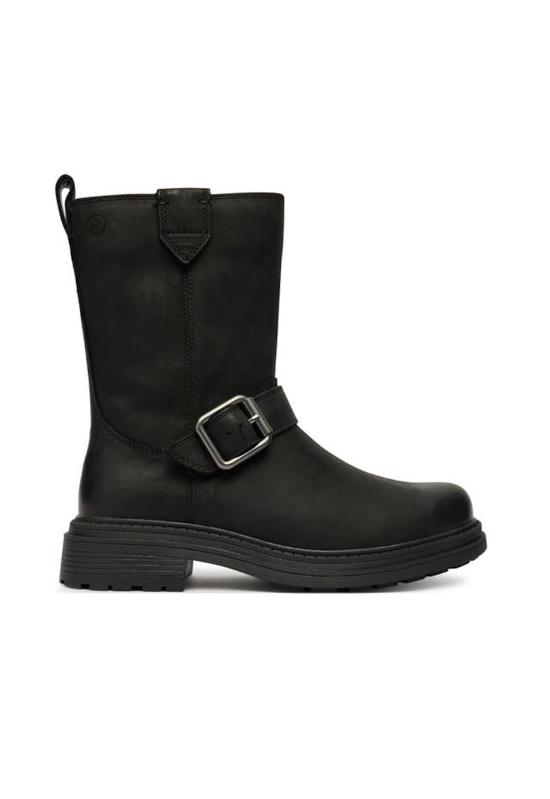 Botine din piele naturala - Negru
