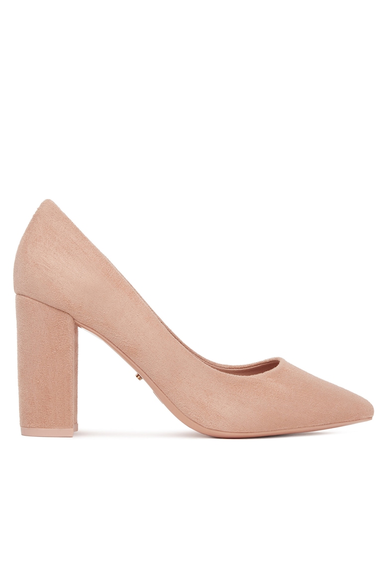 Pantofi dama - model DZ0010 - roz - tesatura - cu toc
