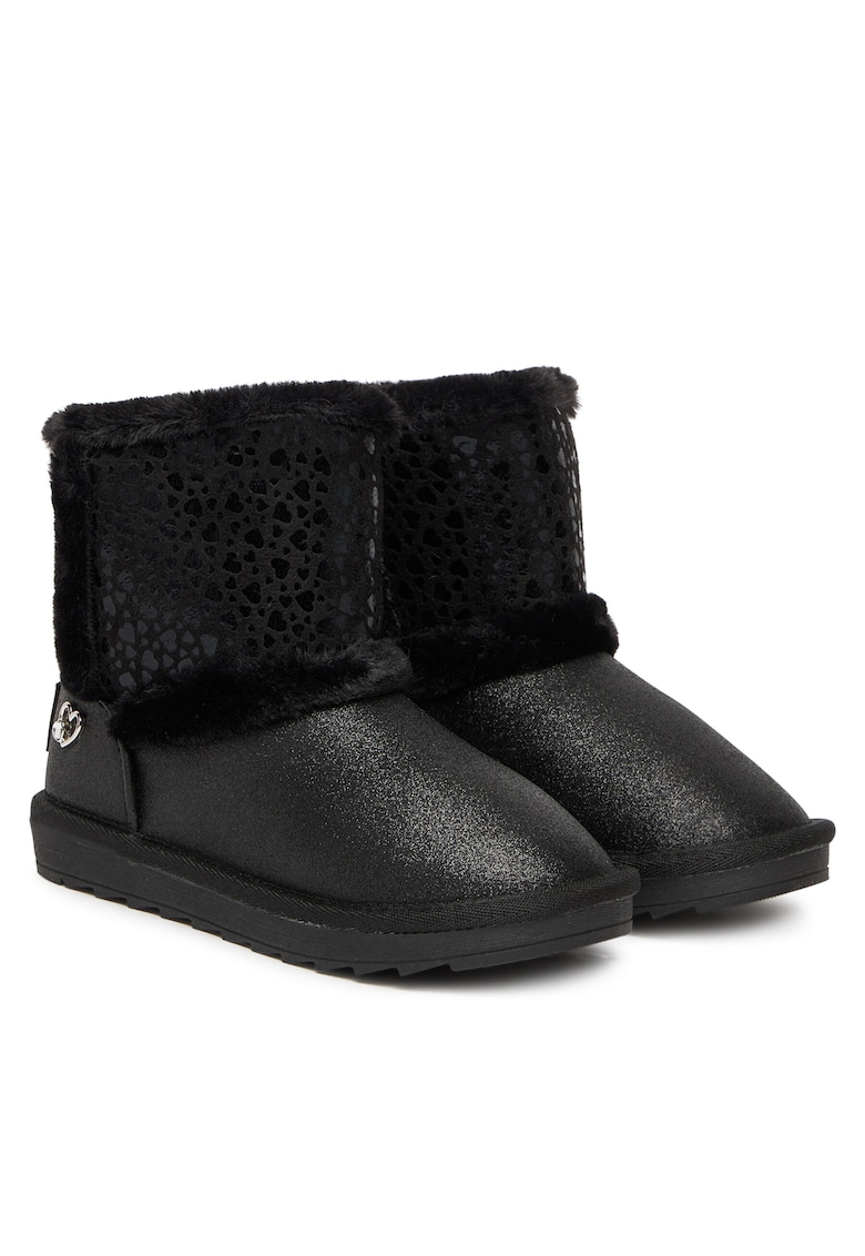 Cizme fete - piele ecologica - negru