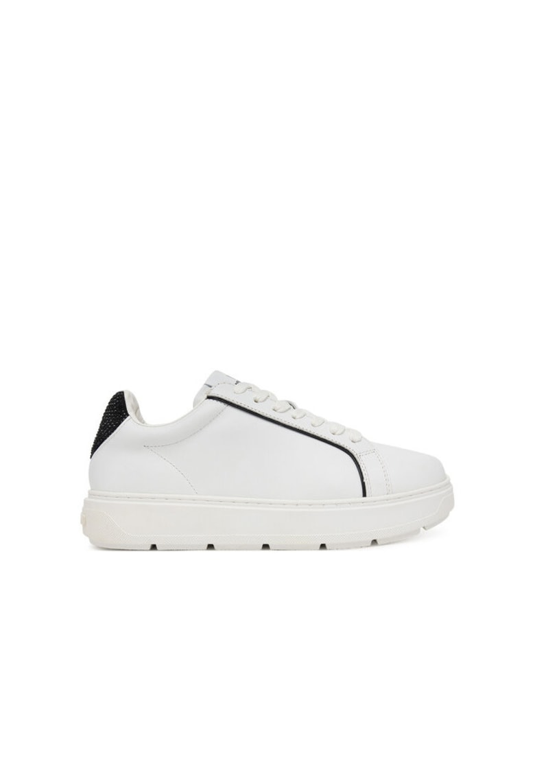 Pantofi sport dama - sneakers Bianco/Nero - piele naturala -