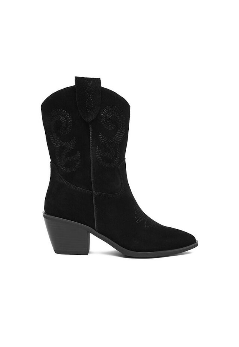 Cizme dama - C-ANA-DX01381-12 - piele naturala - negru