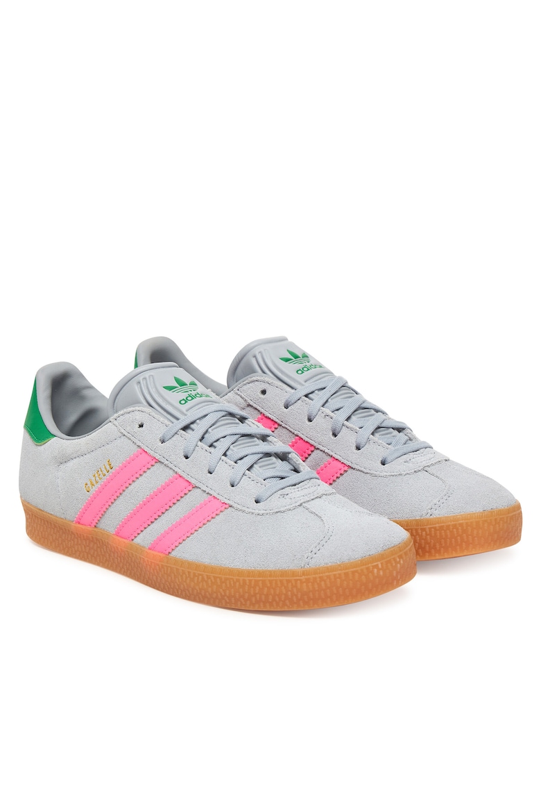 Pantofi sport copii - Halo Silver / Lucid Pink / Green - piele naturala - unisex