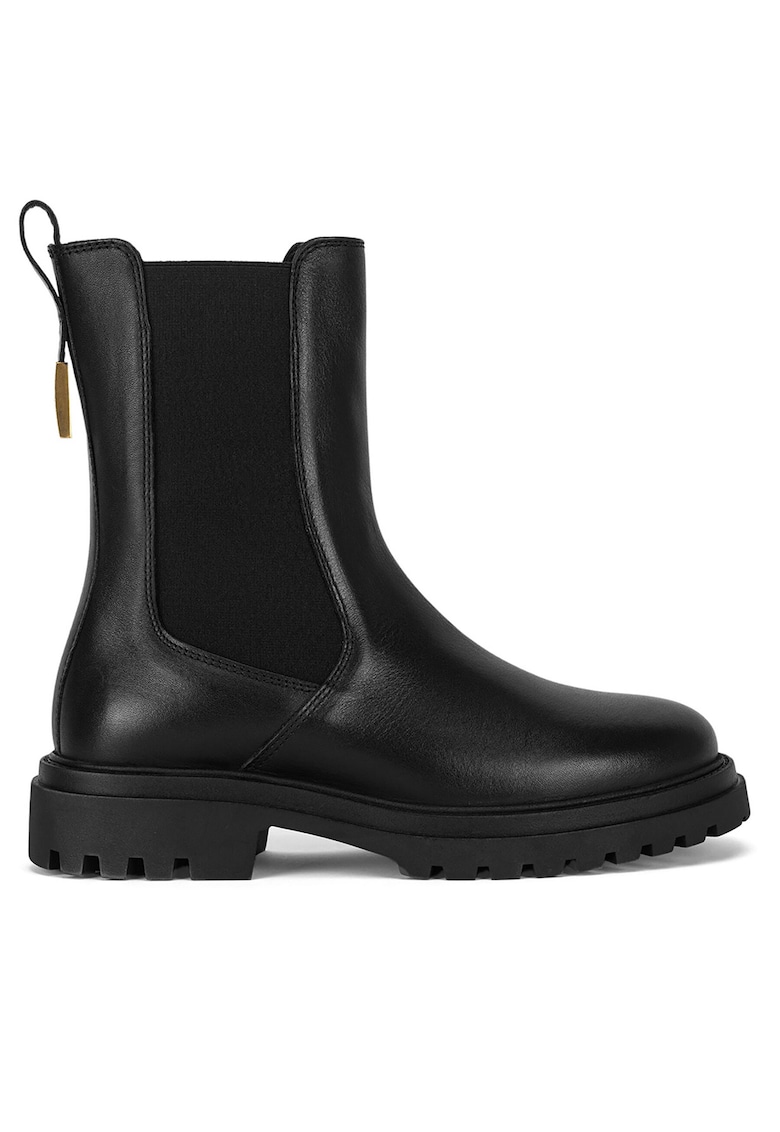 Ghete și botine din piele naturală - Negru