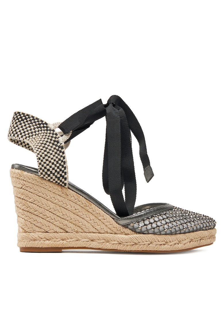 Mocasini dama argintiu - textil