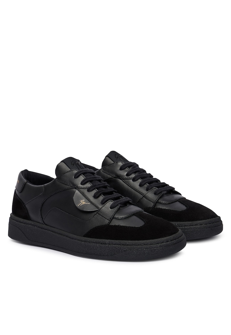 Tenisi barbati piele naturala - negru - RU50013/001