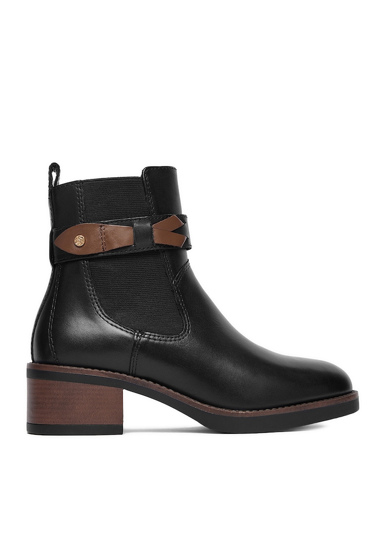 Botine dama - piele naturala - negru - Negru
