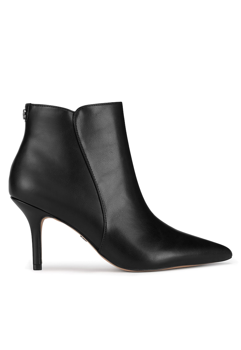 Botine dama - sintetic - negru - cu toc -