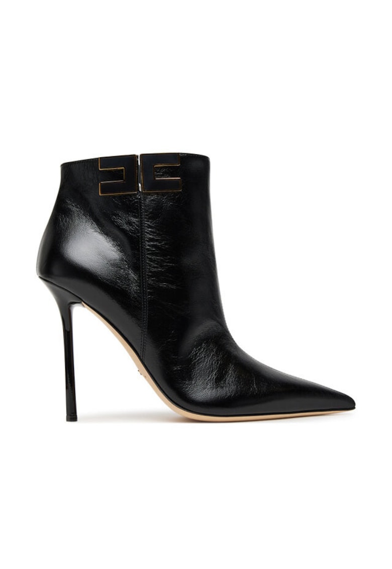 Botine dama piele naturala - Negru