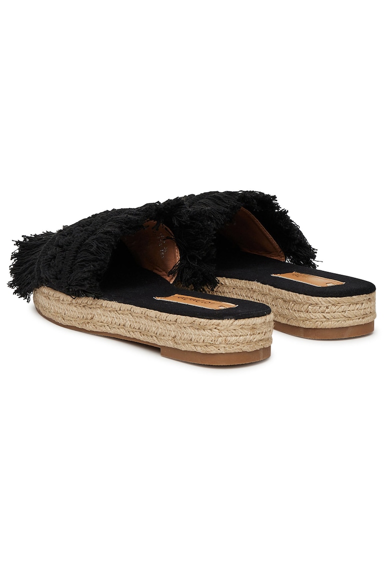 Slapi dama negre - textil