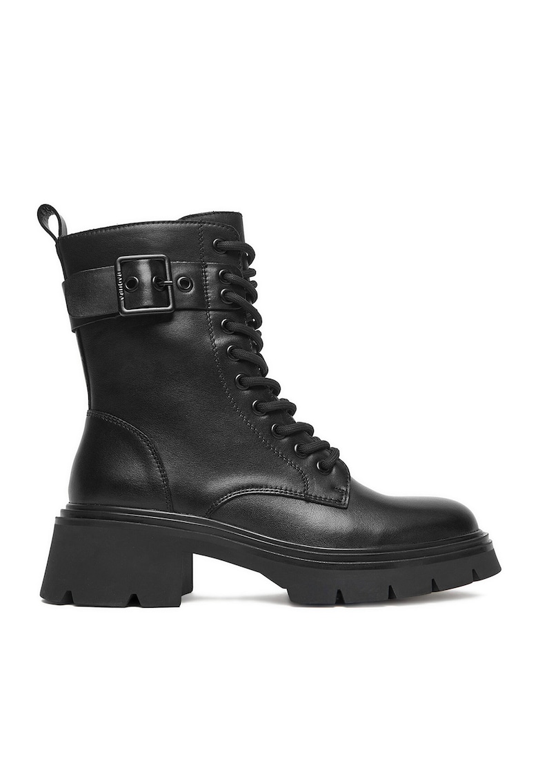 Ghete dama - C-AMARA-MX1065-10 - piele naturala - negru -