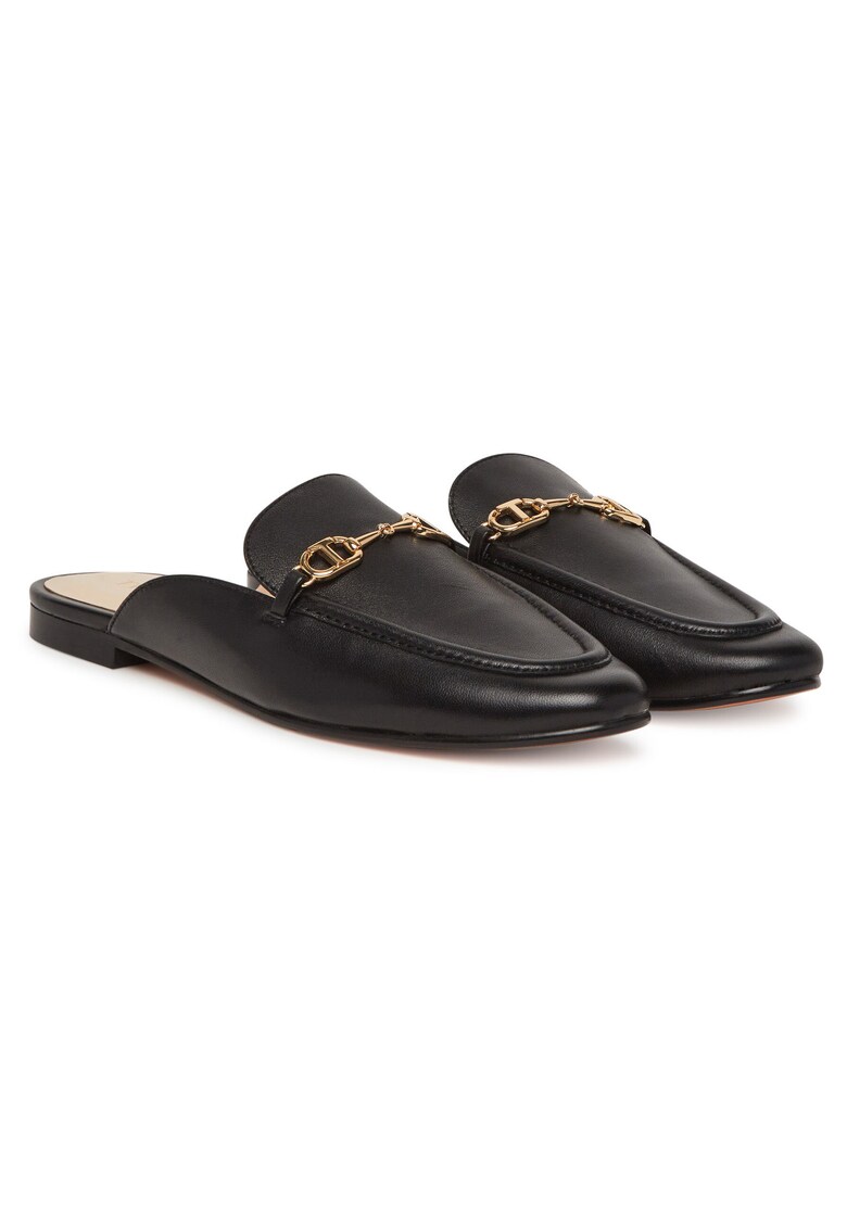 Papuci dama piele naturala - negru -