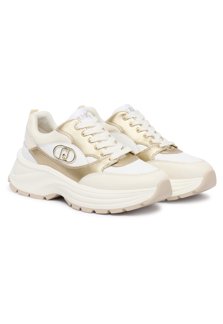 Tenisi dama BF5035 PX026 - piele naturala - alb/auriu