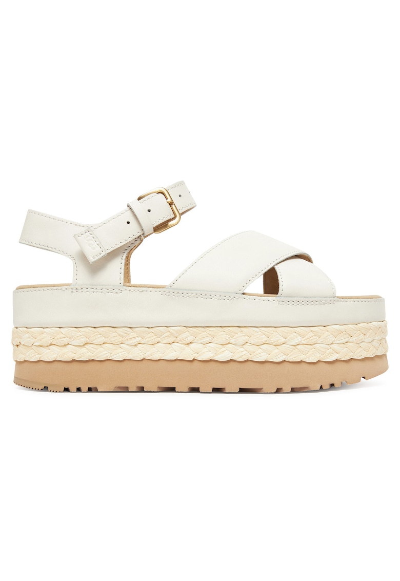 Sandale dama Jasmine W Aubrey - piele naturala - cu bareta la glezna - alb