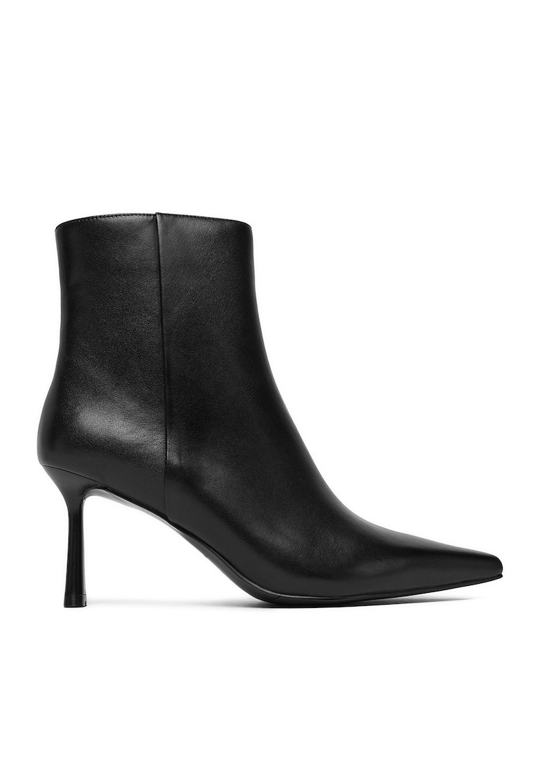 Botine dama piele naturala - Negru