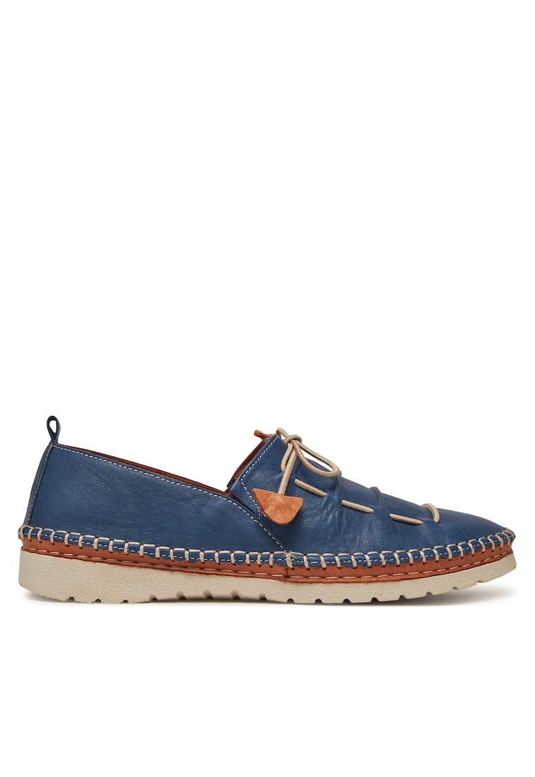Cizme dama - piele naturala - albastru -