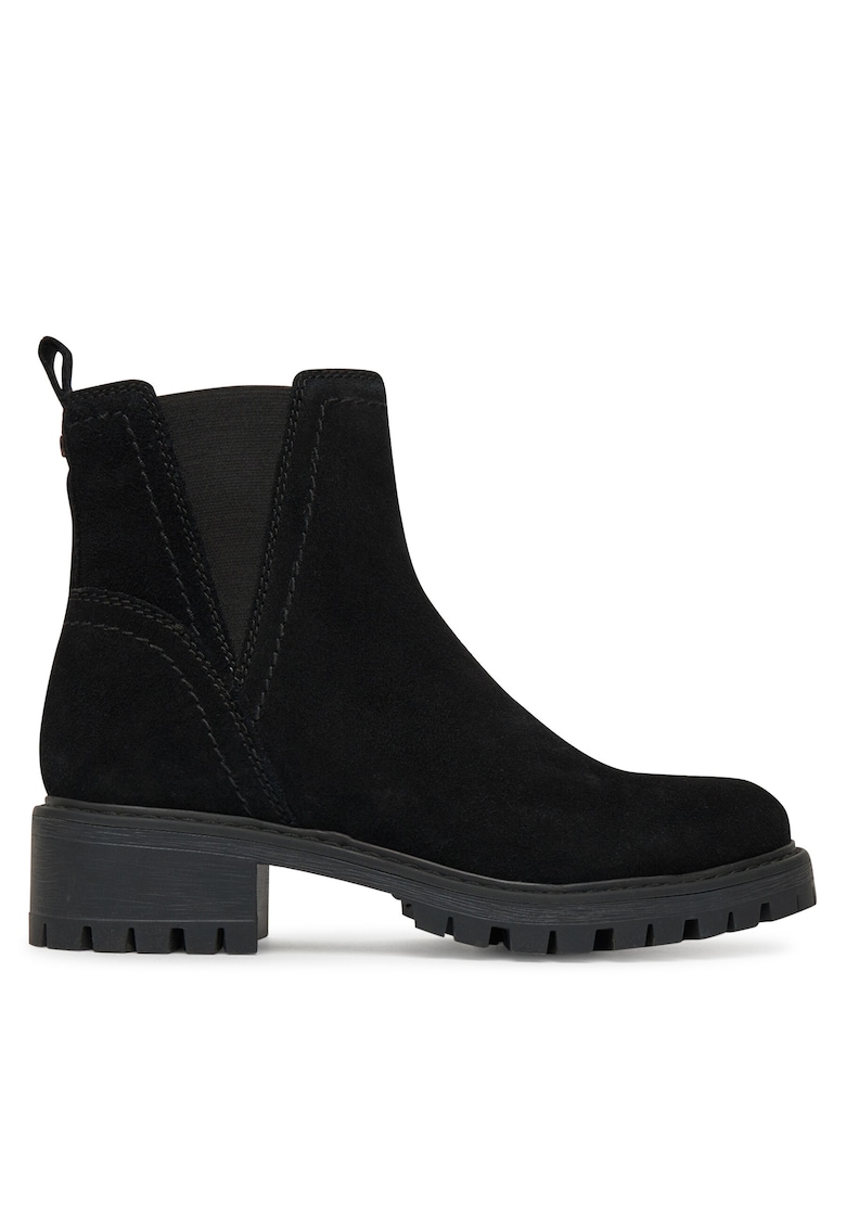 Botine pentru dama - Piele naturala - Negru - Negru