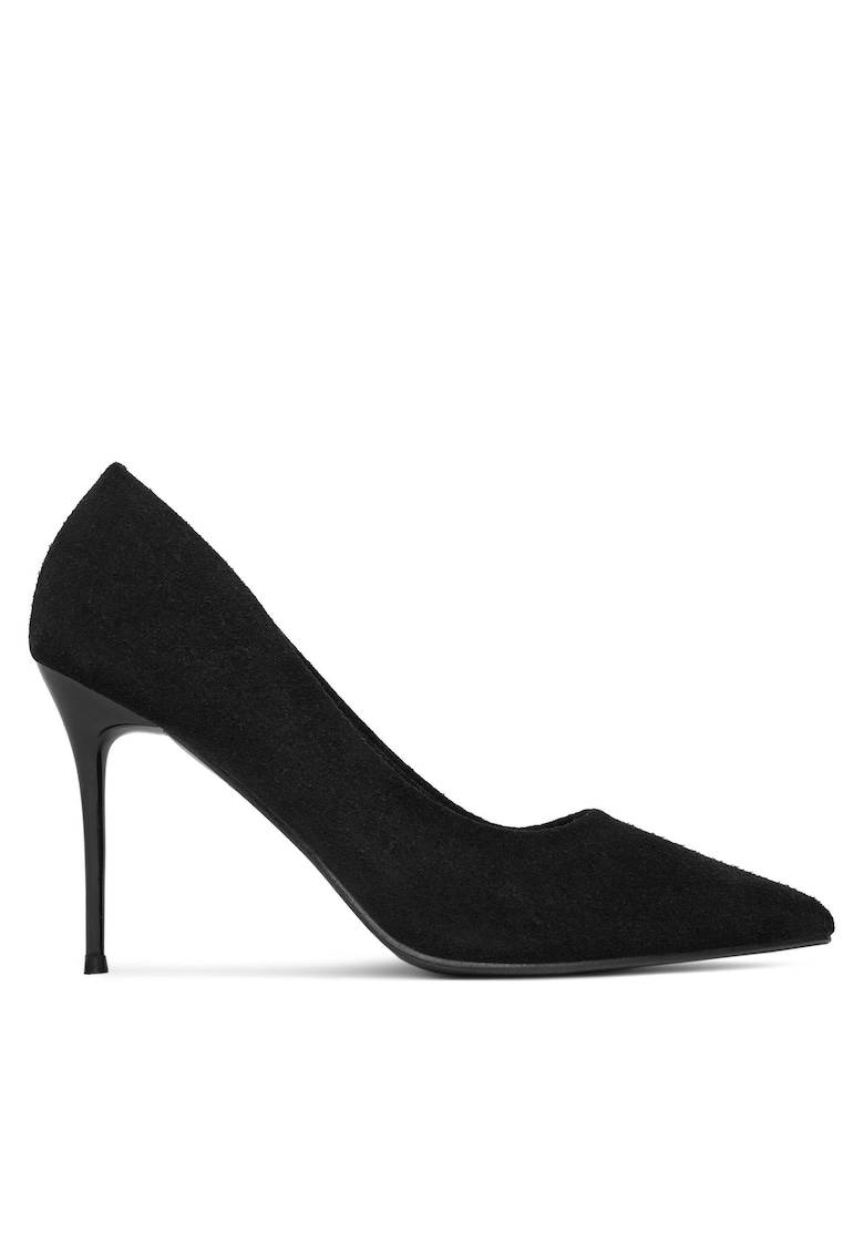 Pantofi dama - toc - piele naturala - negru