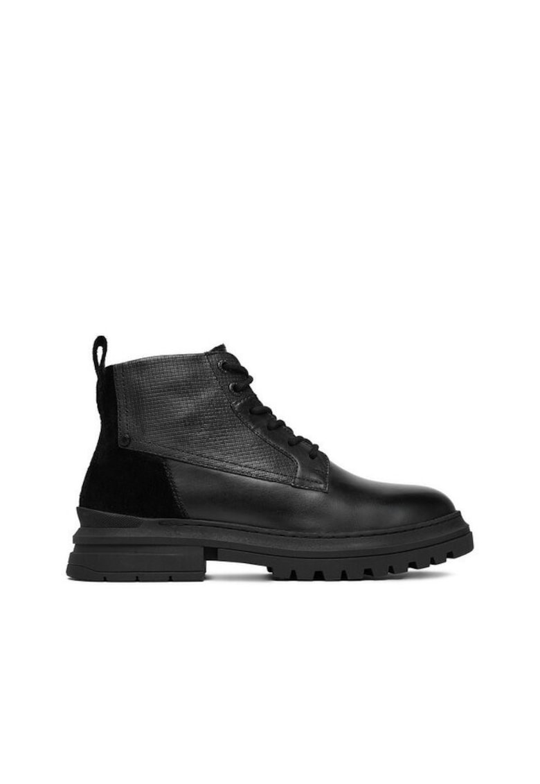 Ghete barbati - piele naturala - negru