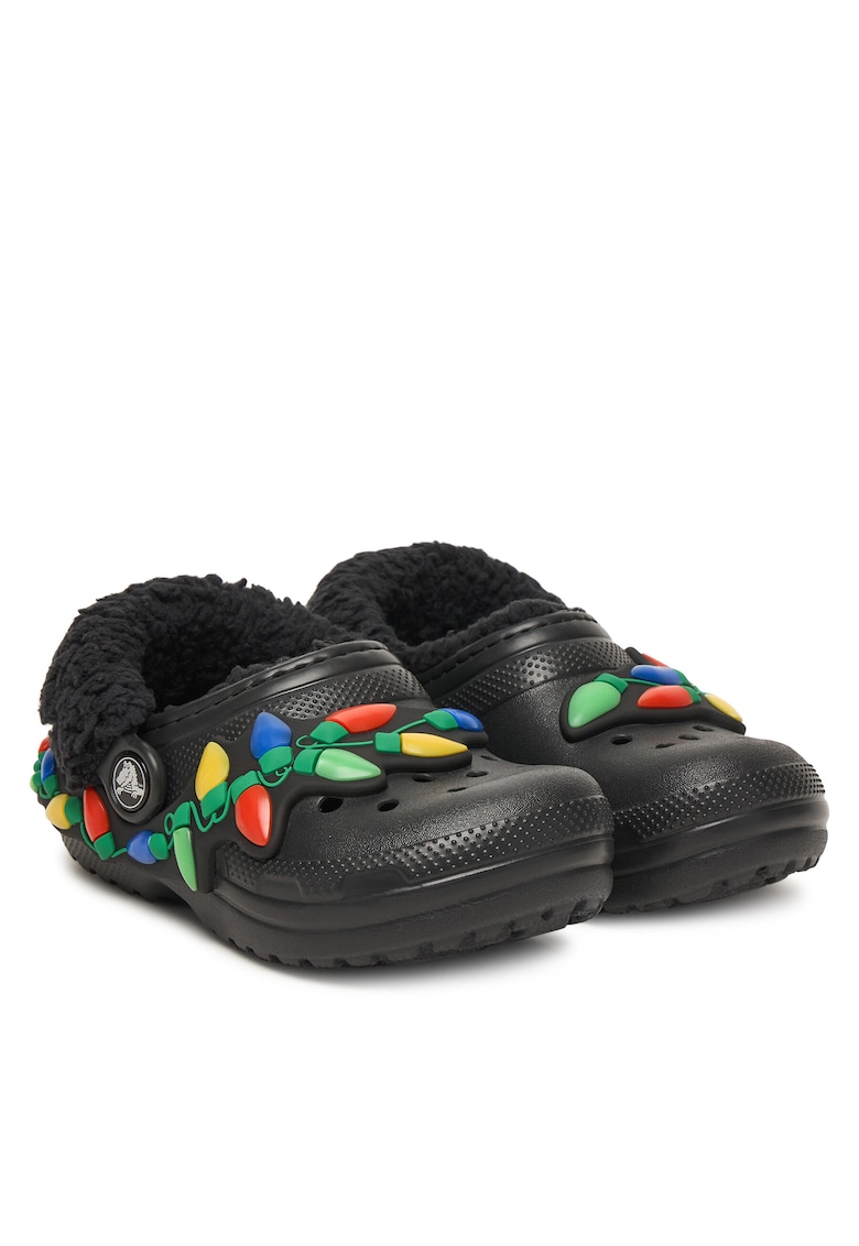Saboti unisex - model Classic Lined Holida - negru