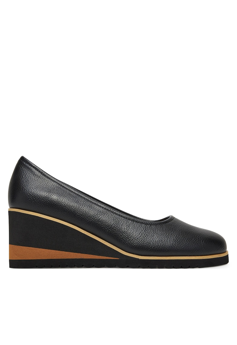 Saboti dama - material textil - negru