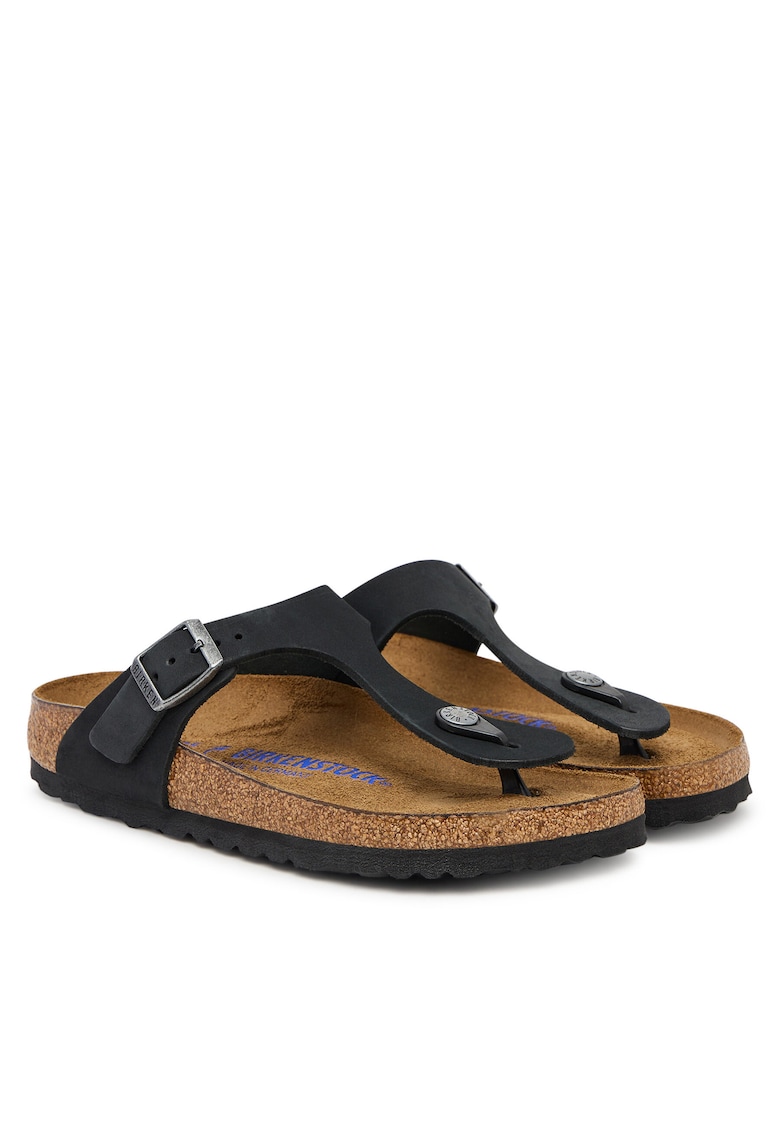 Slapi dama Gizeh - piele naturala - negru - model SFB LENB 10190
