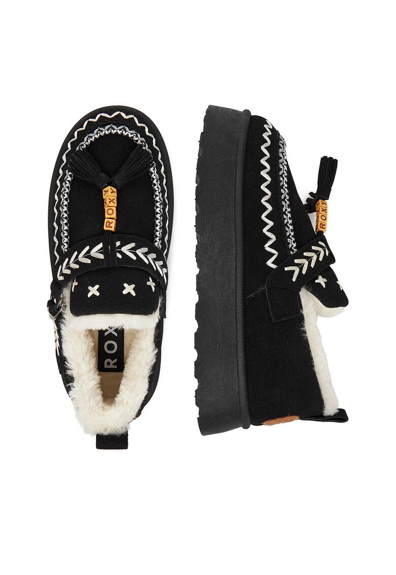 Ghete copii - negru - tesatura textila - de iarna