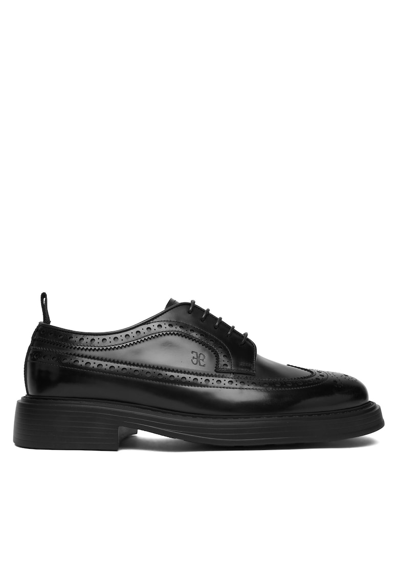 Pantofi barbati - piele naturala - verde -