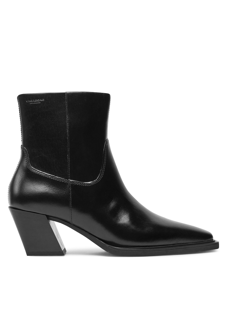 Botine dama piele naturala - negru
