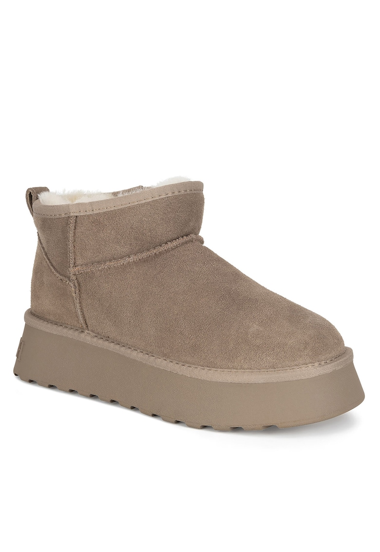 Ghete de zapada slip on - gri - piele naturala -