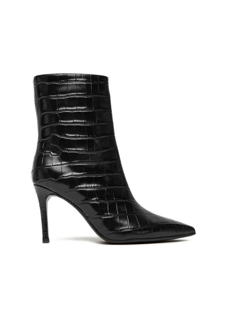 Botine din piele naturala - Negru