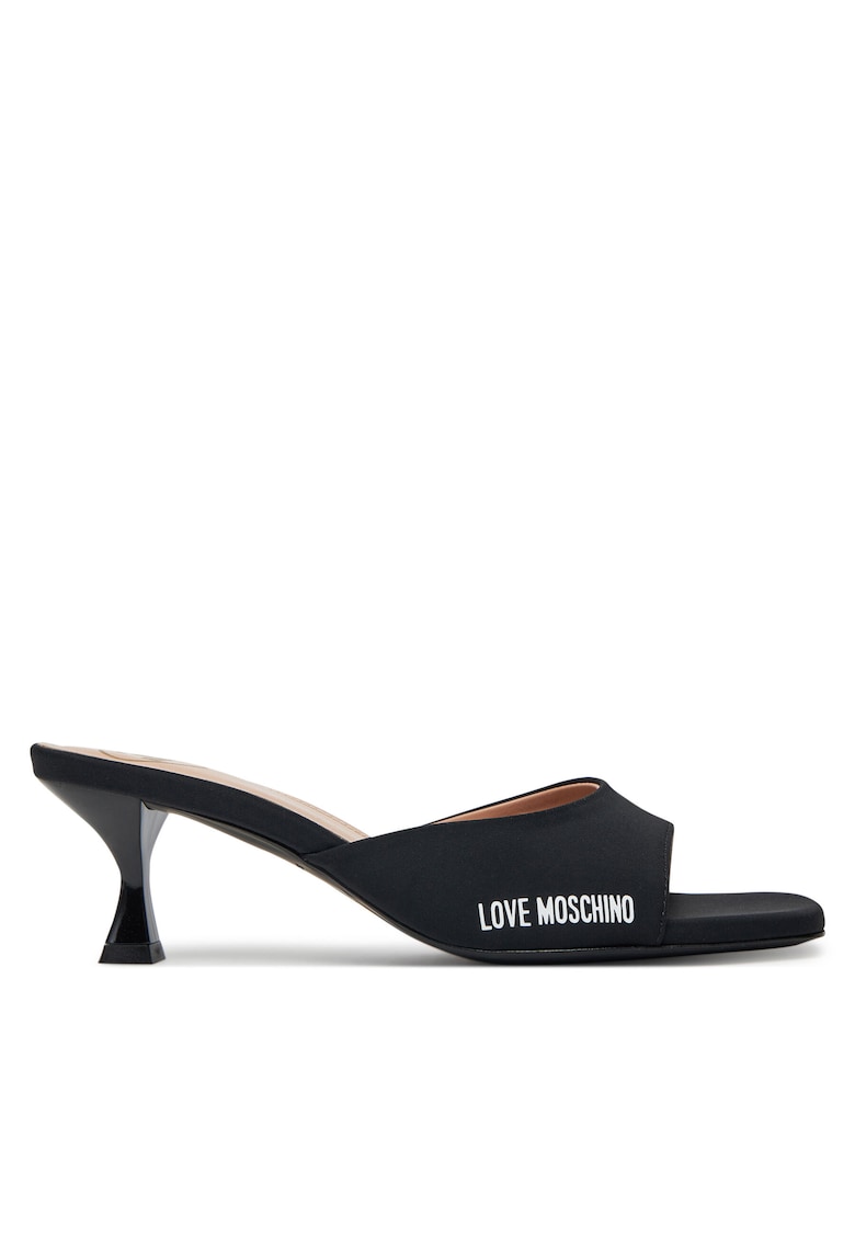 Slapi cu toc - negru -
