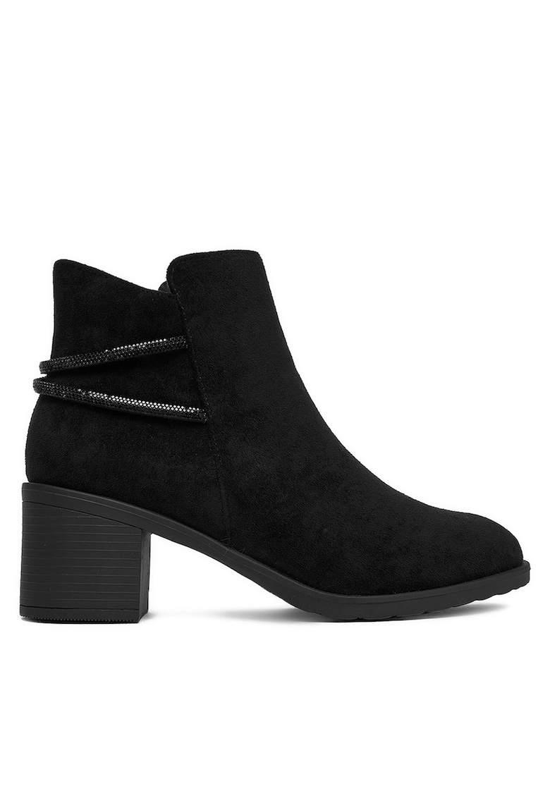 Botine dama CEO-LM9690-T21 - Textil - Negru