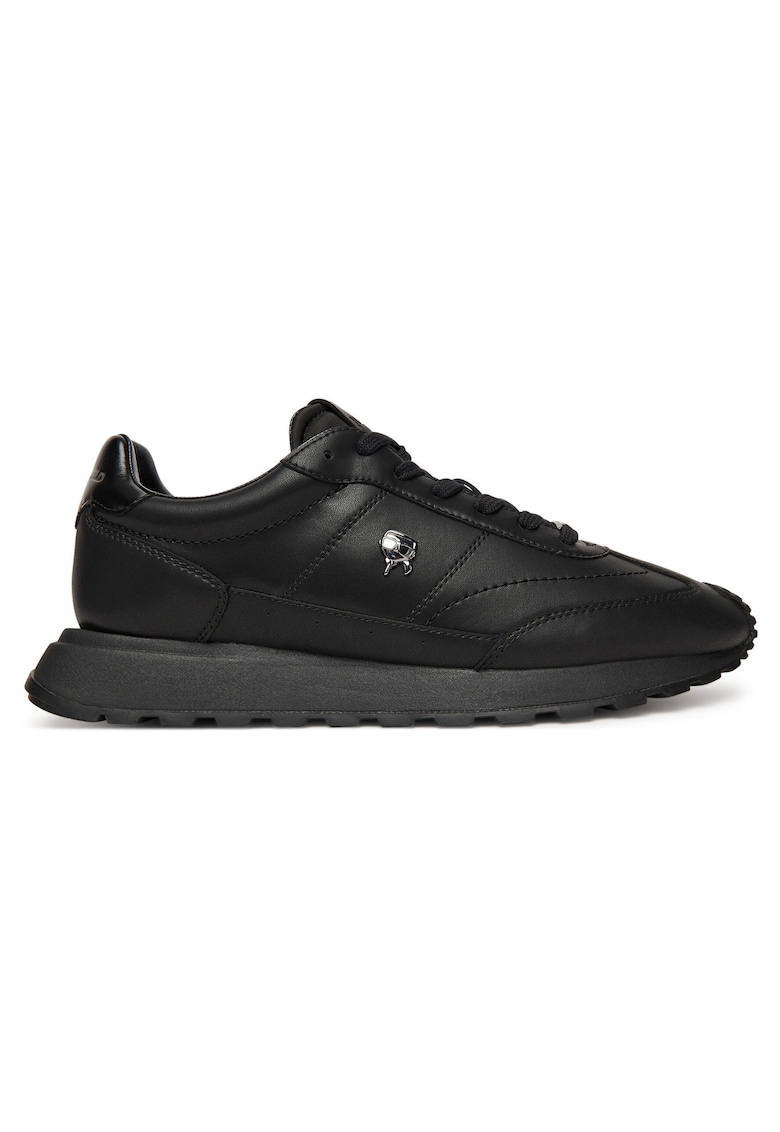Pantofi sport barbati alergare - piele naturala - negru