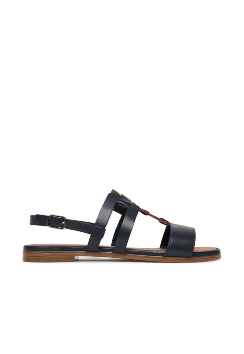 Sandale dama - piele naturala - bleumarin - design elegant