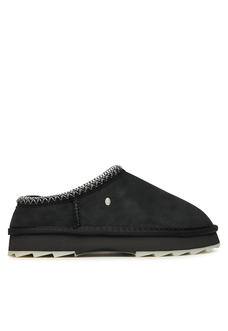 Ghete dama - Blak Black Sharky Scuff - piele naturala - negru