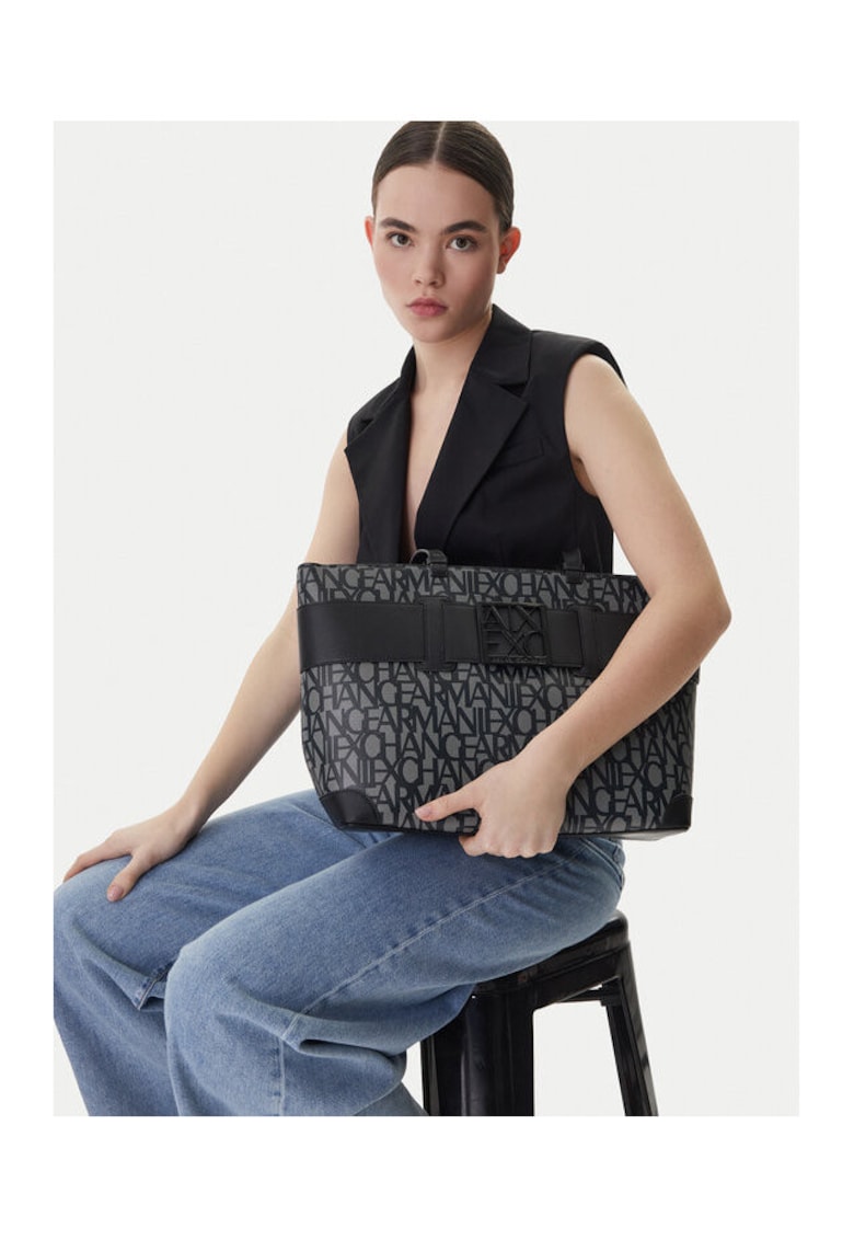 Geanta dama bej/negru - 949127 3F742 00850