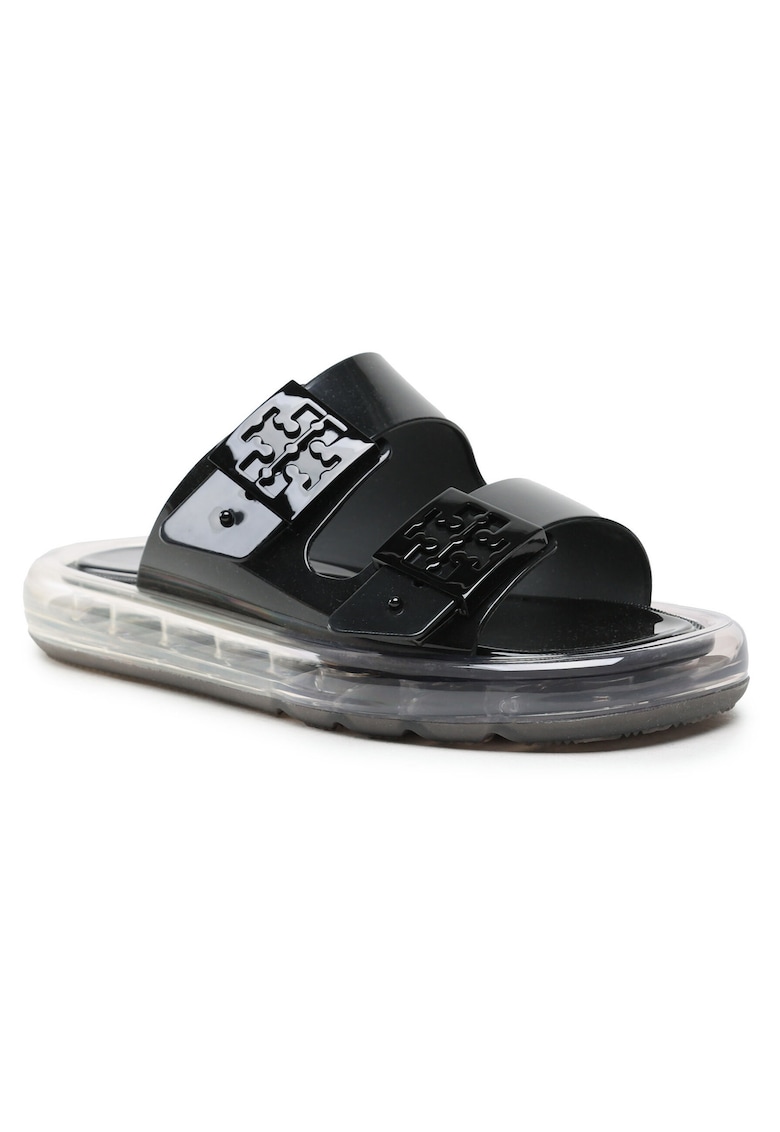 Slapi dama negru - model Buckle Bubble Jelly
