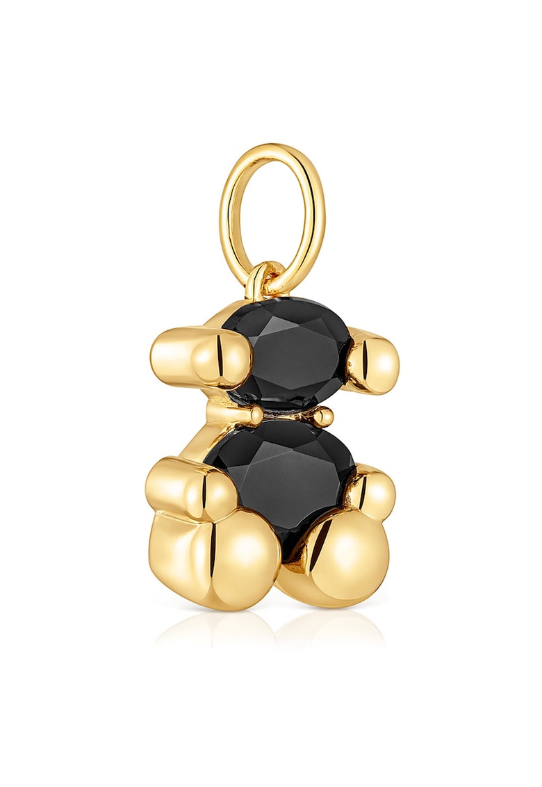 Pandantiv dama urs - auriu/negru - 100422490