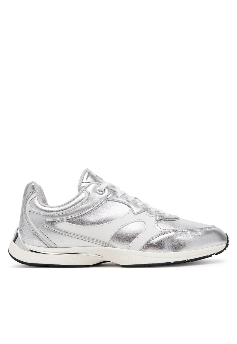 Pantofi sport dama - piele naturala - argintiu -