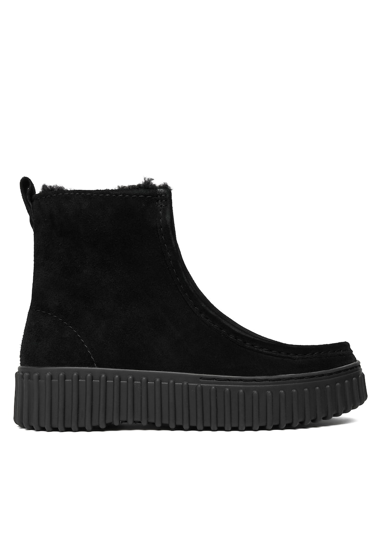 Ghete dama Torhill Cozy - piele naturala - Negru