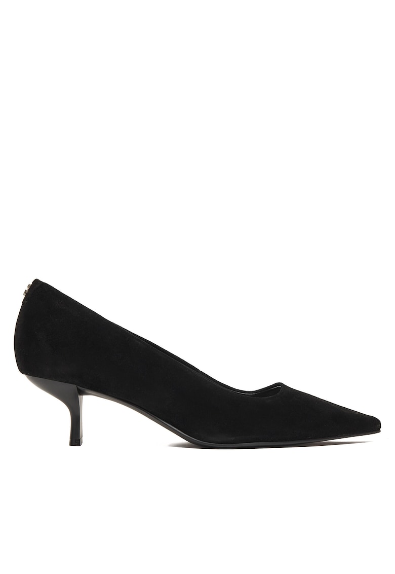 Pantofi dama cu toc din piele naturala - Negru