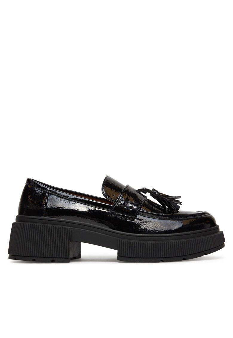Mocasini dama - negru - textil