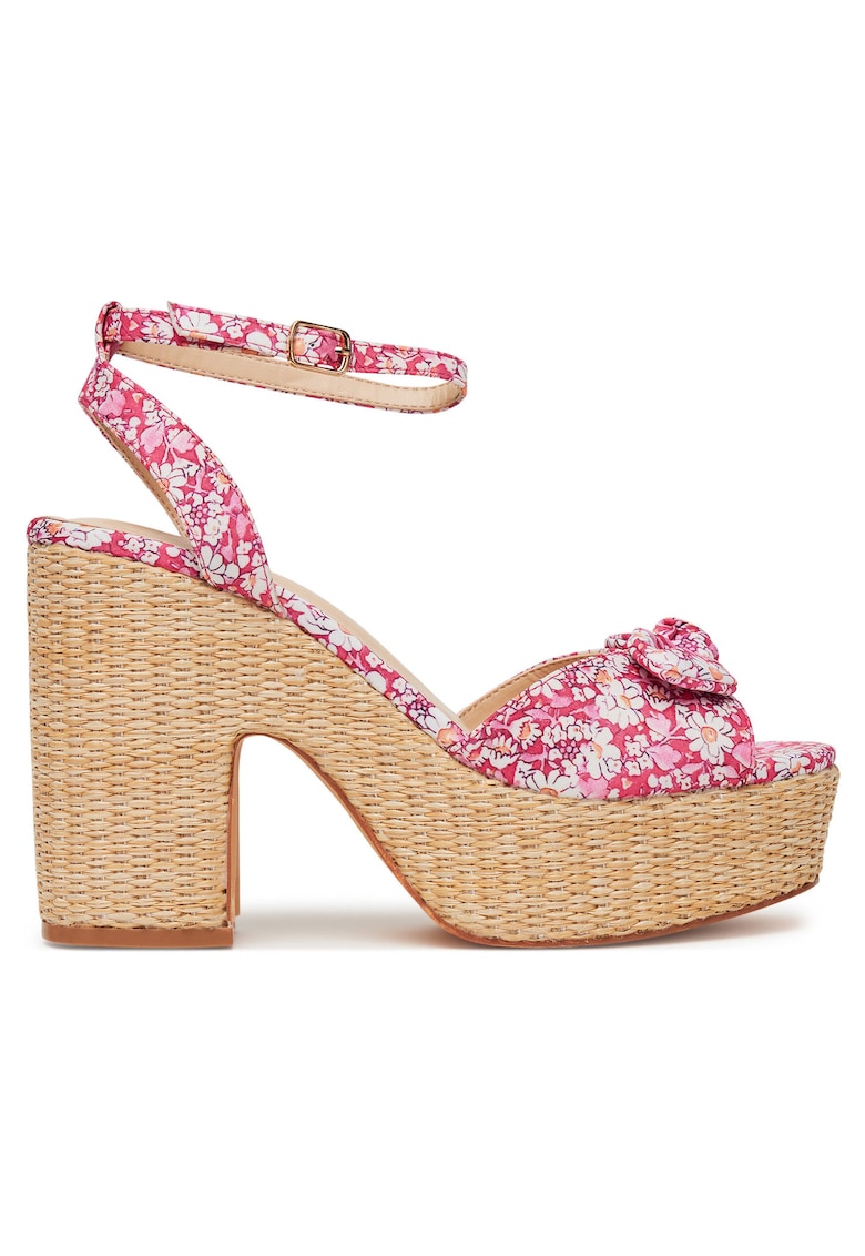 Sandale dama - espadrile - roz - tesatura