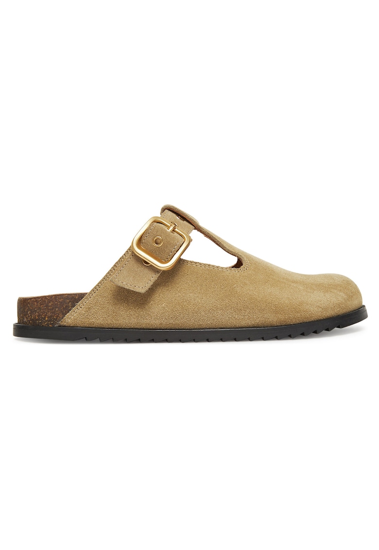 Papuci dama - EMERY-199 - piele naturala - bej