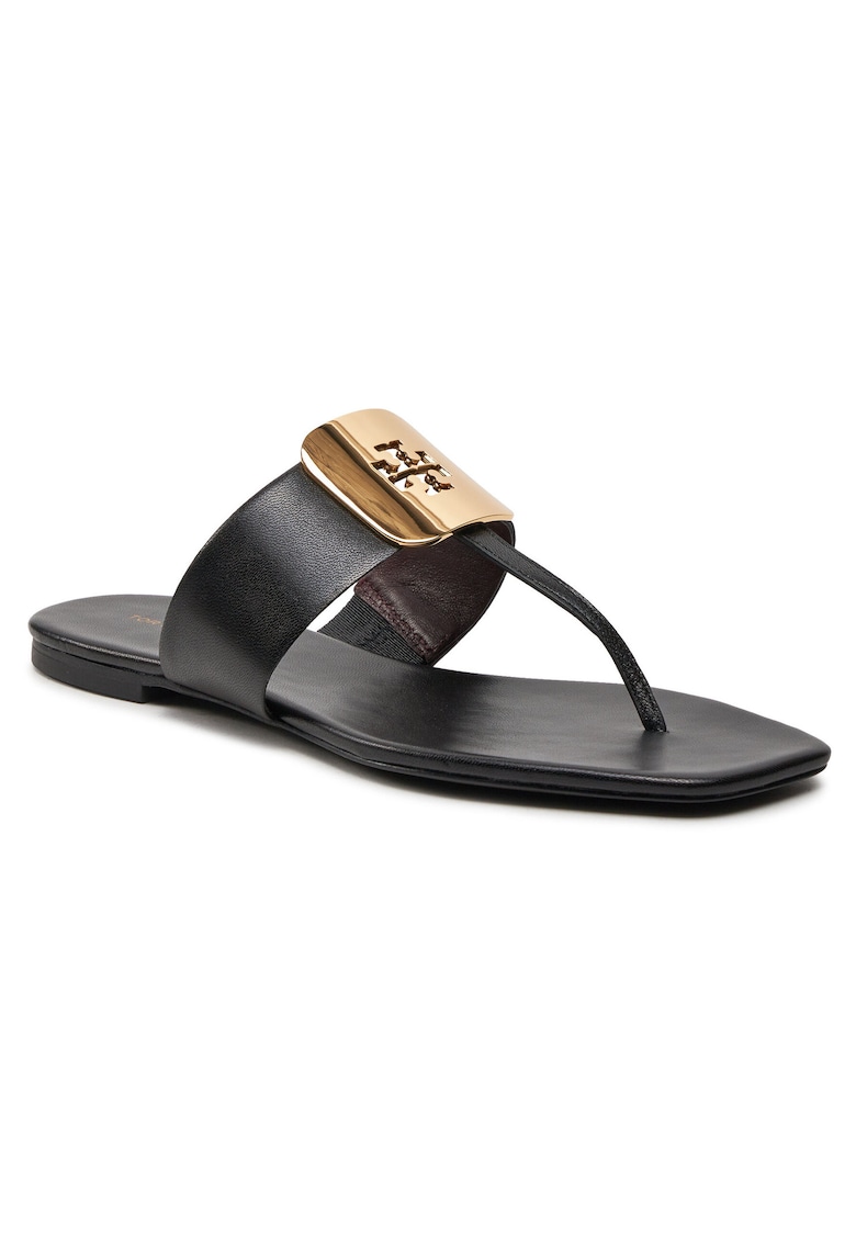 Slapi dama piele naturala - negru -